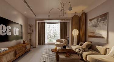 123平禅意日式客厅