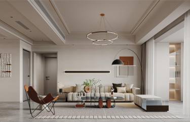 153平现代轻奢客厅