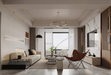 153平现代轻奢客厅