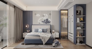 216平现代轻奢儿童房