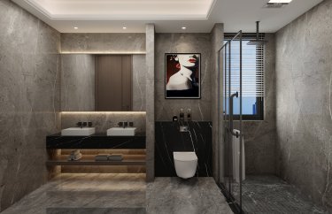 216平现代轻奢卫生间