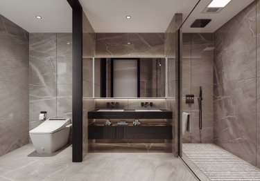 216平现代轻奢卫生间