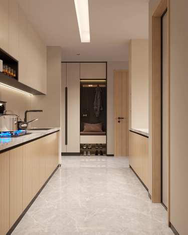 90平现代简约餐厅