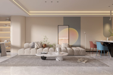 90平现代简约客厅