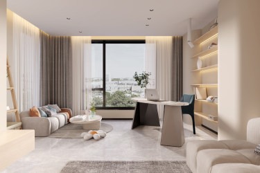 90平现代简约客厅