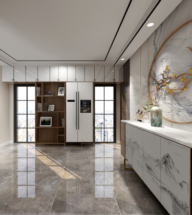 86平雅致新中玄关