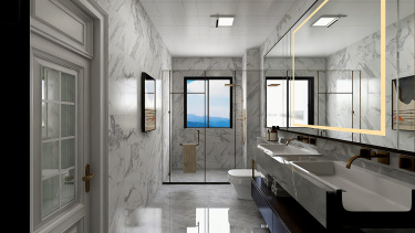 320平现代轻奢卫生间