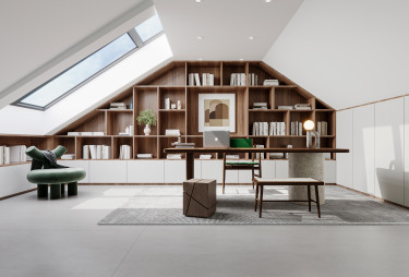 160平现代简约书房