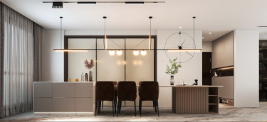 115平现代轻奢餐厅