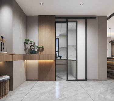 130平雅致新中玄关