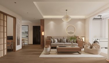 110平禅意日式客厅