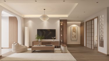 110平禅意日式客厅