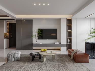 120平莲花一区现代风格-旧房改造现代简约风