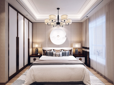 90平雅致新中卧室