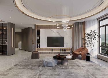 270平现代轻奢客厅