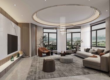 270平现代轻奢客厅