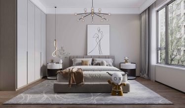 270平现代轻奢卧室