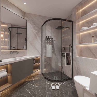 270平现代轻奢卫生间