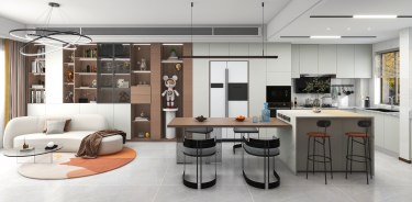 126平2室现代简约餐厅