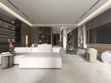 220平现代轻奢客厅