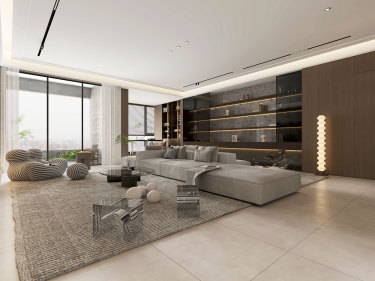 220平现代轻奢客厅