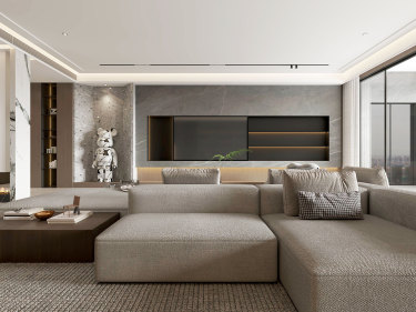 220平现代轻奢客厅