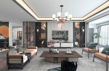 220平雅致新中客厅