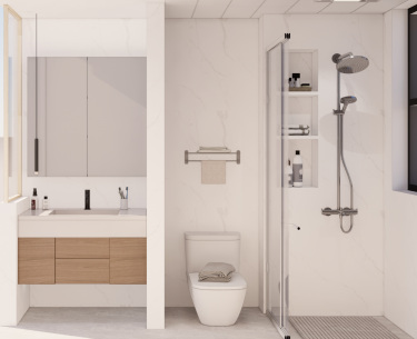 112平3室现代简约卫生间