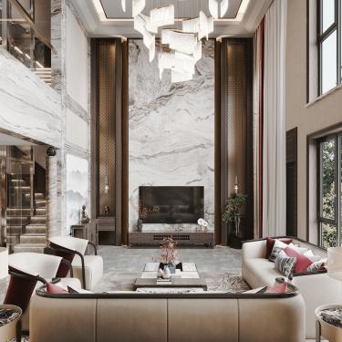 200平现代简约客厅