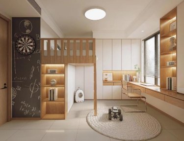 98平现代简约儿童房