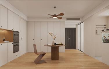 87平3室原木风餐厅