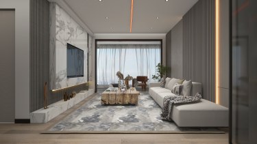 125平3室现代简约客厅