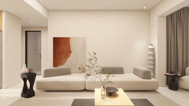 89平3室现代简约客厅