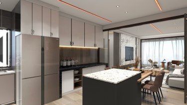 125平3室现代简约餐厅