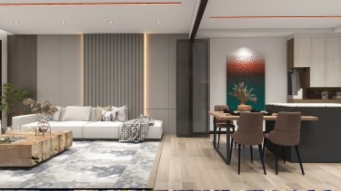 125平3室现代简约客厅