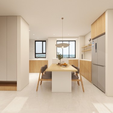 89平3室现代简约餐厅