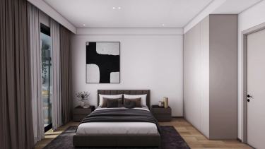 130平现代轻奢卧室