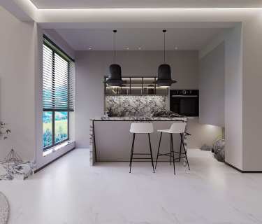 260平现代简约餐厅