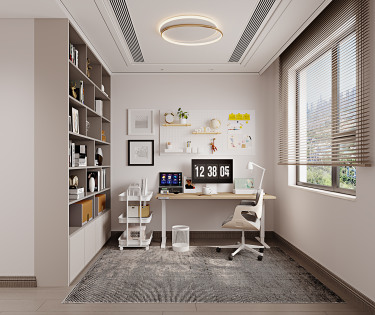 142平现代简约书房