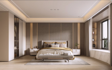 272平现代轻奢卧室