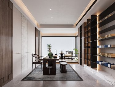 320平雅致新中书房