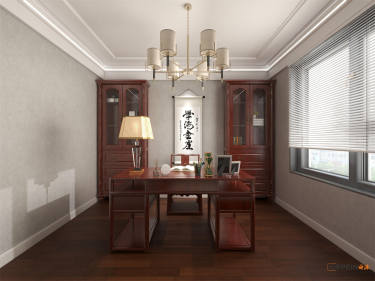 193平现代轻奢书房