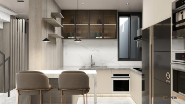 345平现代轻奢厨房