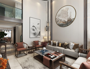 200平雅致新中客厅