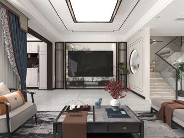 307平雅致新中客厅