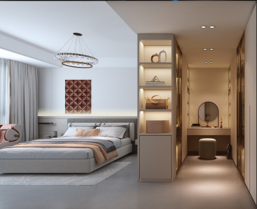 98平3室现代简约卧室