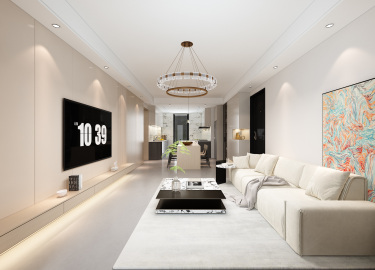 98平3室现代简约客厅