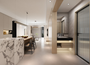 98平3室现代简约餐厅