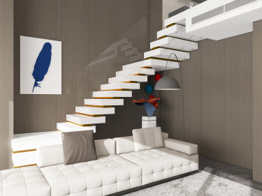 180平现代轻奢客厅