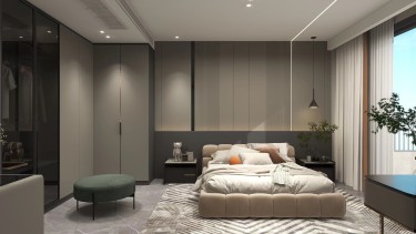 145平现代轻奢卧室